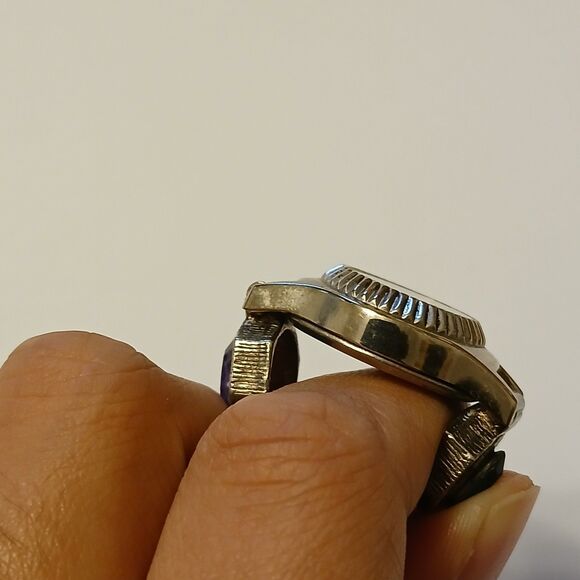 Vtg Bonetto Japan MOP Dial Colorful Charm Silver Tone Bracelet Watch - Tarnish - Picture 9 of 16